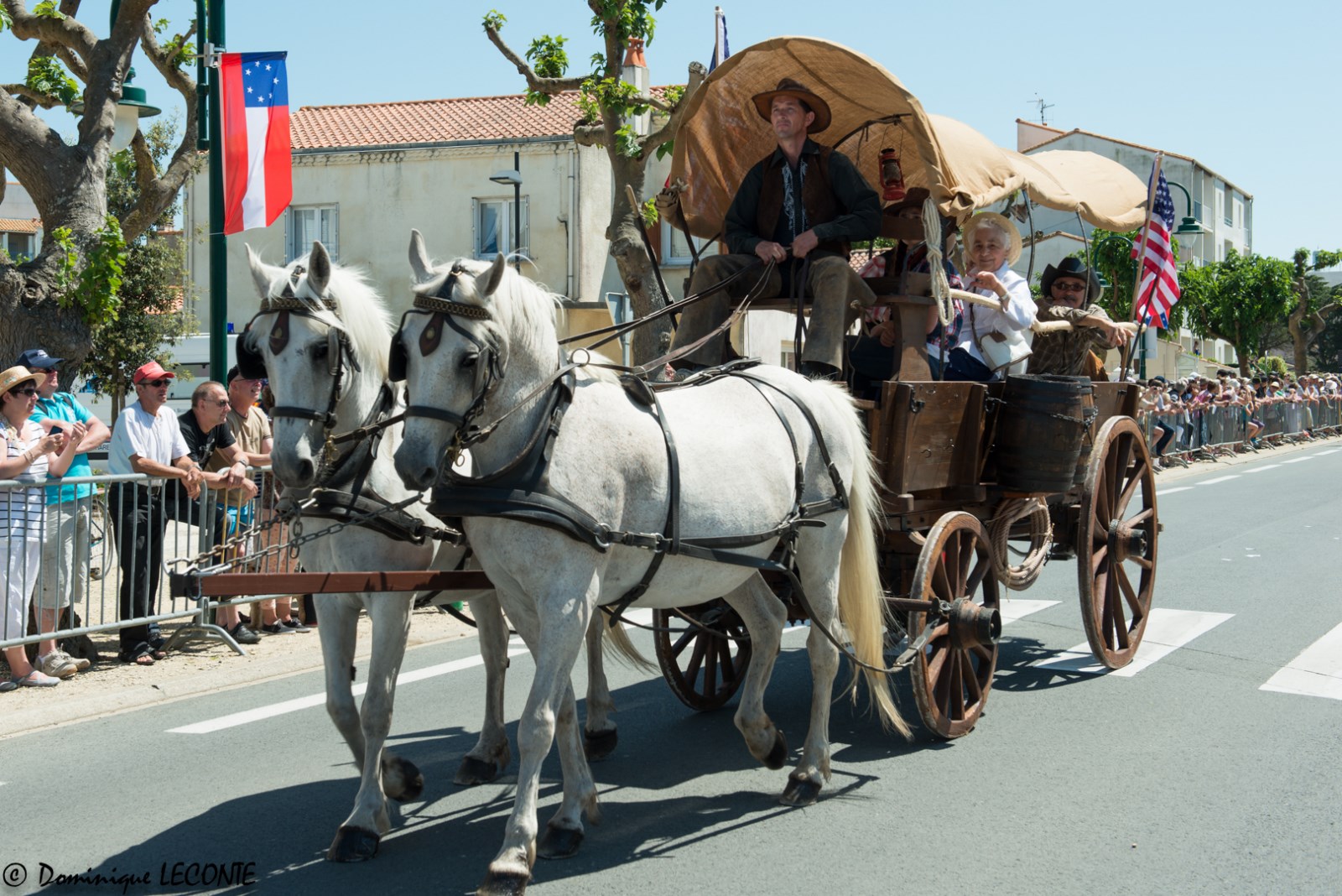 Chariot bâché pour des promenades en Gironde